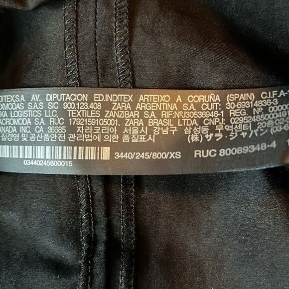 Zara silk blend black embroidered blouse - Picture 6 of 11